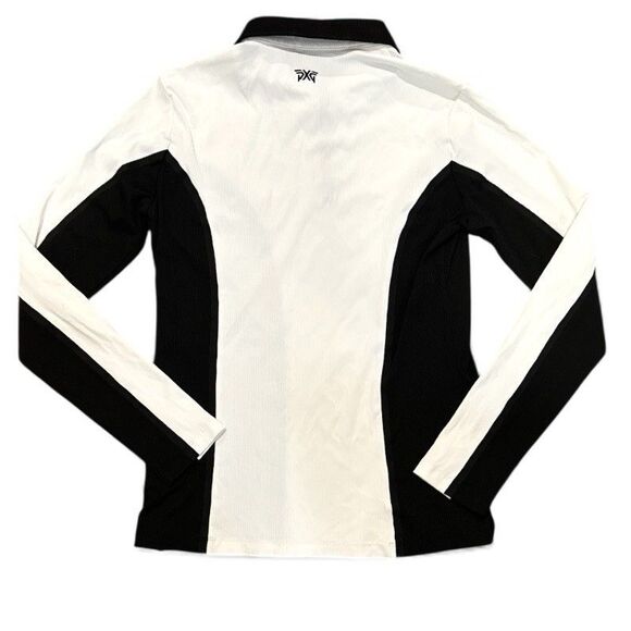 PXG Parsons Xtreme Golf Shirt Ribbed 1/4 Zip Polo Med Long Sleeve Colorblock Top - Picture 2 of 8